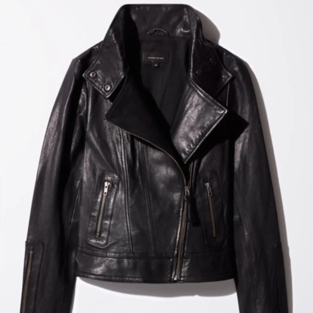 Aritzia Leather Biker Jacket - Picture 2 of 5